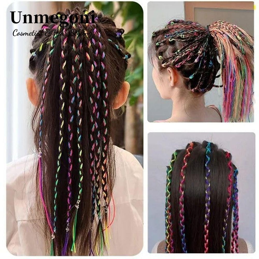 Unmegoni 16 / 24 / 32 Chiếc Dây Tóc Nhiều Màu Sắc, Dây Buộc Tóc Màu Gradient, Dây Buộc Tóc Thời Tran