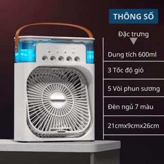 QUẠT ĐÁ ĐIỀU HOÀ HƠI NƯỚC MINI 119k / cái ƯU ĐIỂM- Làm mát cực nhanh bằng công nghệ ion không khí tiên tiến