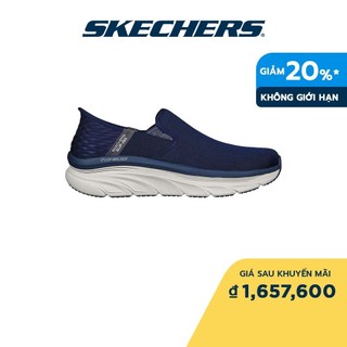 Skechers nam giày thể thao thường ngày slip-ins sport d'lux walker oxford air-cooled memory foam - 232455-nvy