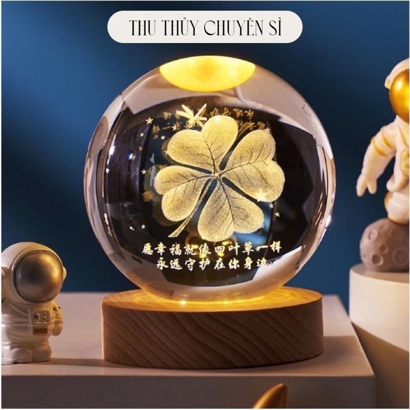 SÉT 2 ĐÈN NGỦ 3D QUẢ CẦU PHA LÊ PHÁT SÁNG