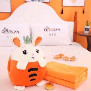  Chăn gối gấu bông biểu cảm - bộ chăn gối văn phòng hoa quả biểu cảm cute - chăn kèm gối thú nhồi bông hình quả cho bé 
