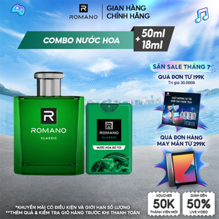 Combo nước hoa Romano hương Classic 50ml và 18ml