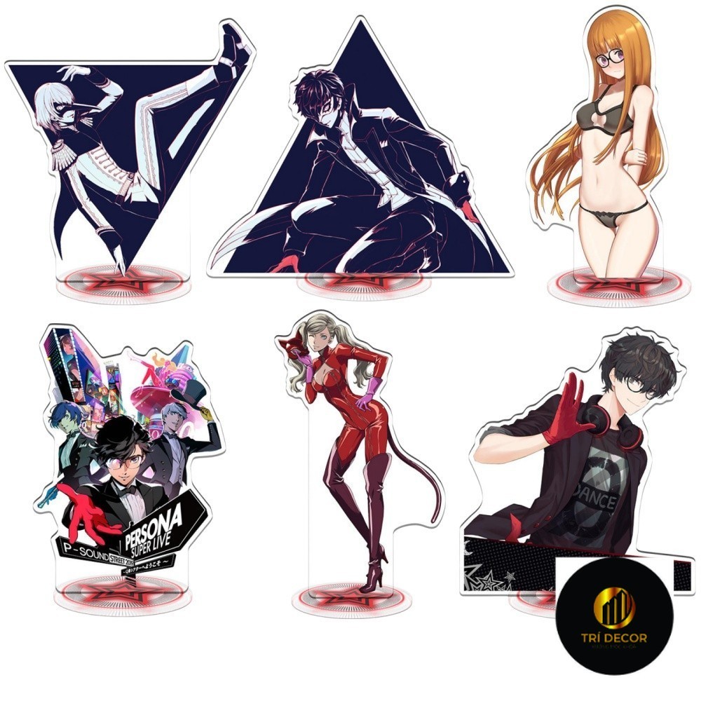 Móc Khoá, Standee, Tranh Kính Mô Persona5 Hero Ryuji Anne Yusuke Haru Morgana Hot Game Trang Trí Bàn