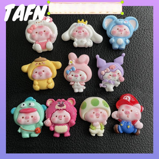 Dụng Cụ Charm Trang Trí Sanrio Piggy Cross-Dressing Doll Set Hoạt Hình Nhựa Trang Sức Phụ Kiện diy Vỏ Điện Thoại Kem Keo Handmade Kẹp Tóc Miếng Dán