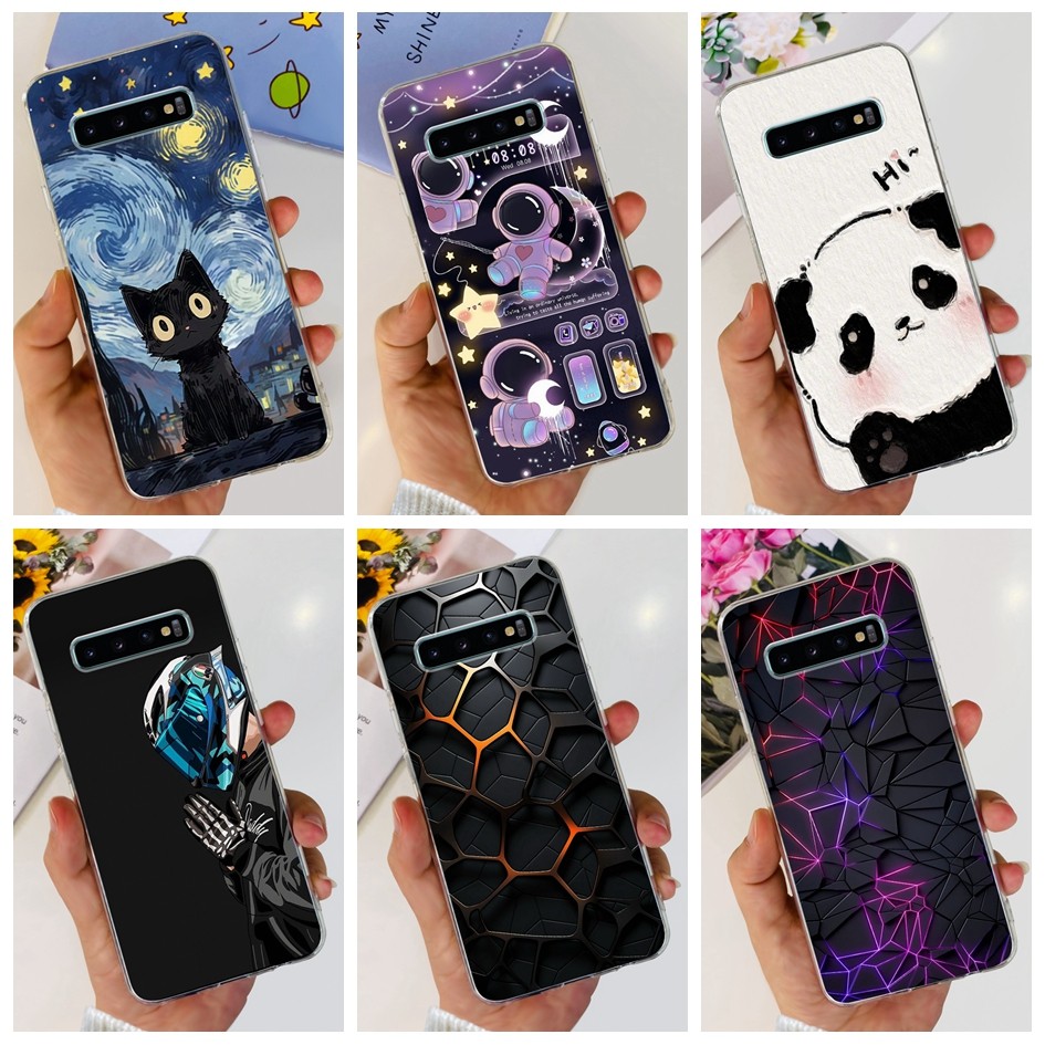 Dành Cho Samsung Galaxy S10 Plus Ốp Lưng SM-G975F Chống Sốc Vỏ Điện Thoại Silicon Hoạt Hình Dễ Thươn
