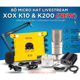  Mic Livestream | Micro thu âm Sound Card XOX K10 2020 & Mic TAKSTAR PC K200 Hát Livestream Chuyên Nghiệp Giá Rẻ 