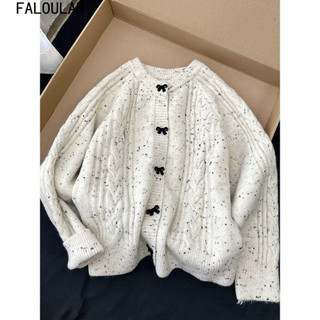 FALOULAN áo len cardigan áo khoác cardigan INS Korean Casual Xu hướng WMJ2480PCW 36Z240902