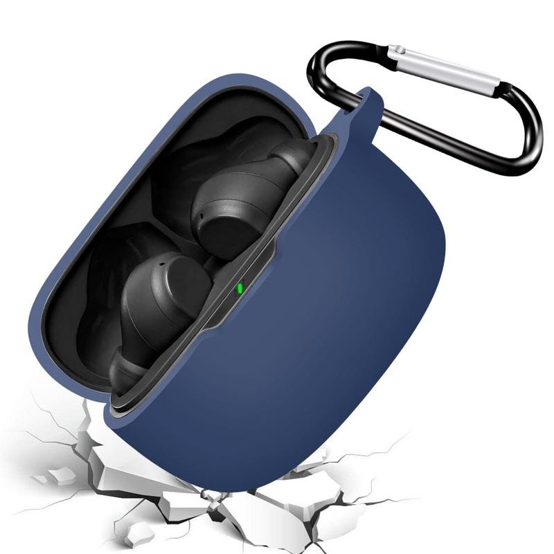 Ốp Lưng Cho JBL Wave Beam Earbuds Tay Bảo Vệ Silicon Mềm Full Cover Case Răng Xanh Tai Nghe Có Carab