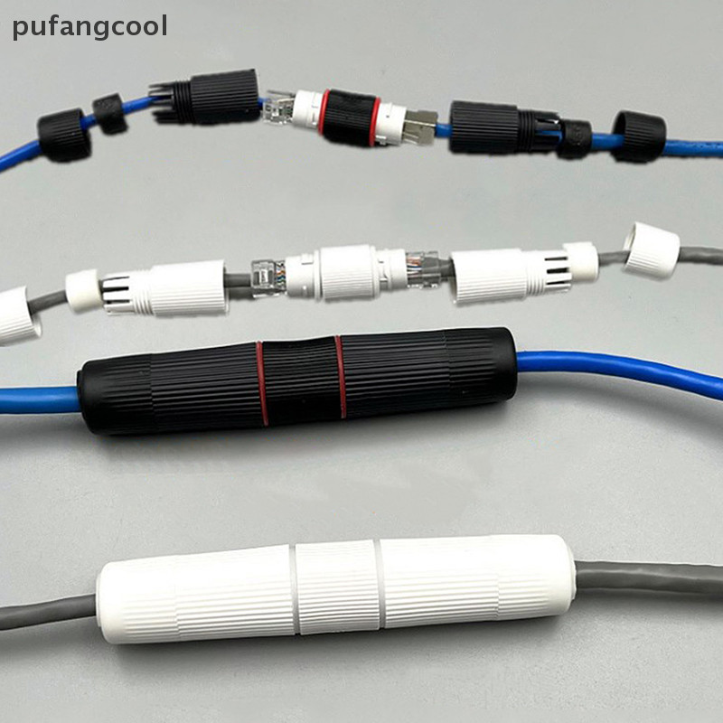 Pucool 1 Đầu nối Docking RJ45 Mạng Ethernet Chống nước thẳng IP67 Đầu cắm cáp mạng băng thông rộng ngoài trời VN