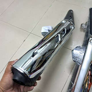 pô xe máy Pô Exciter 2010 Êm & Móc kèm cổ inox cho Sirius