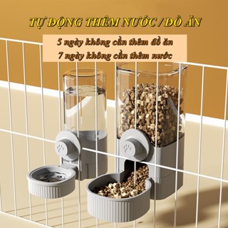Bát ăn cho chó mèo, bình nước cho chó mèo pet tự động gắn chuồng, tự động thêm thức ăn nước uống cho thú cưng pet