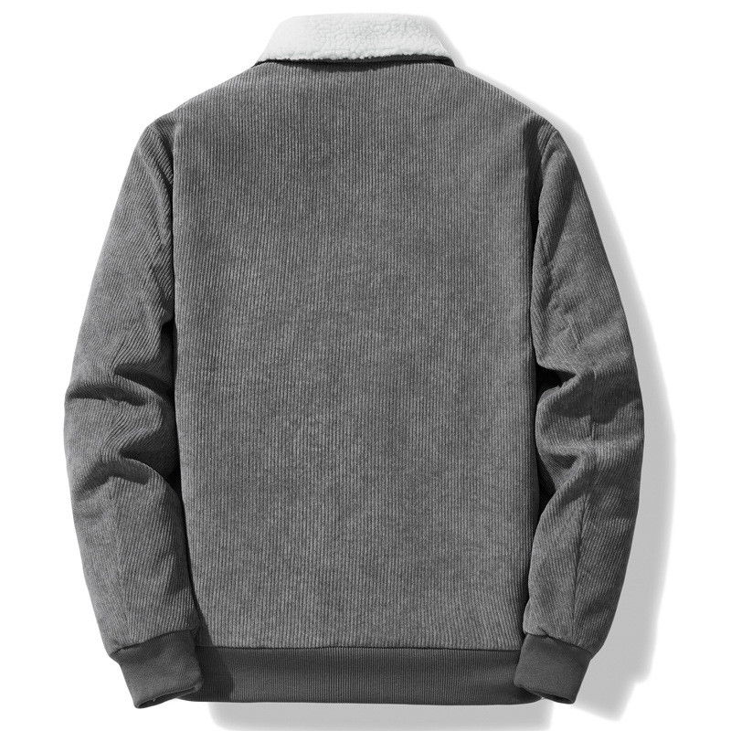 Asrv Cashmere Áo khoác nam thông thường Mùa đông mới Áo khoác vải nhung lót lông cừu dày