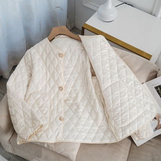 Bán Nóng! F & X lông vũ Áo khoác mỏng hình thoi Áo khoác đệm bông nữ 2023 thu đông mẫu mới phong cách Hàn Quốc Áo khoác ngắn mỏng nhẹ phong cách cực đơn giản áo khoác đệm bông quần áo phụ nữ thân hình nhỏ