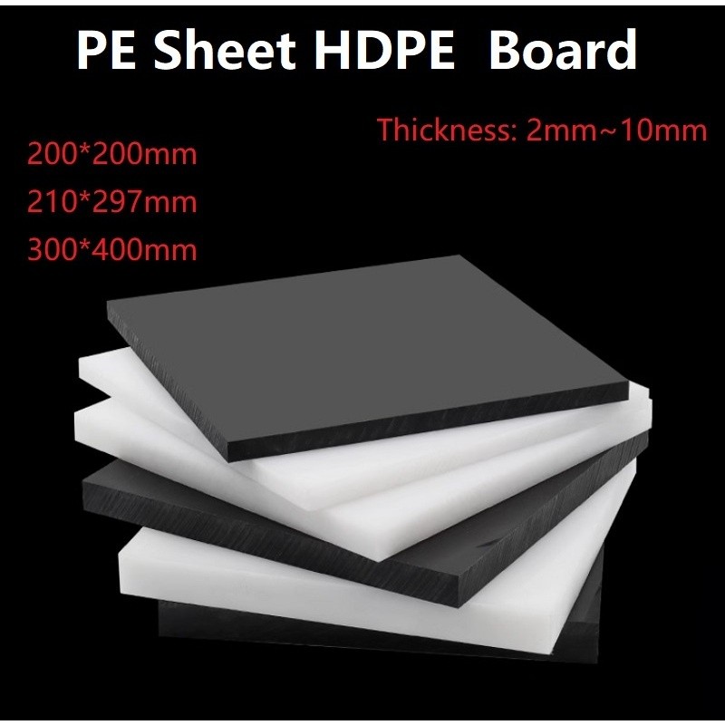 Tấm PE Tấm Polyethylene HDPE Miếng Đệm Tấm Polymer PE Trắng Hoặc Đen Chống Mài Mòn Cấp Thực Phẩm 200