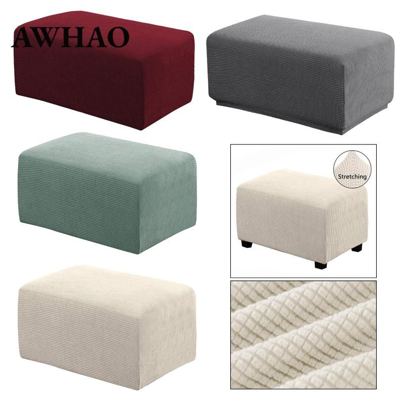 Vỏ bệ chân cao cấp Co giãn Ottoman Slipcovers Gấp tựa chân Pouf