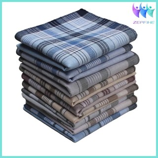 Nio khăn tay cotton nam kẻ sọc, hankie vintage