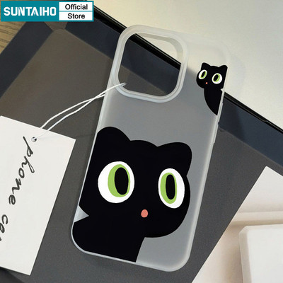Ốp Điện Thoại Suntaiho Ngộ nghĩnh Hoạt Hình Dễ Thương Họa Tiết Chó Mèo TPU Trong Suốt Mờ Mềm Cao Cấp Vỏ Chống Sốc Cho IPhone 11 12 13 14 15 16 Pro Max IP 7 8 Plus Iphon X Xs XR Xs Max