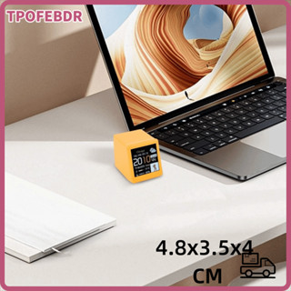 TPOFEBDR Đồng hồ thông minh , Trạm dự báo thời tiết sạc USB Album Lectronic, Sáng tạo với màn hình Gif Hoạt hình bằng nhựa WiFi Đồng hồ để bàn Mini tại nhà