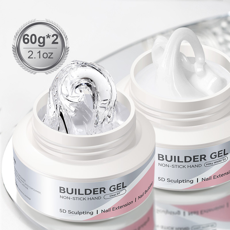 【Local】BORN PRETTY 60g Không Dính Nhanh Nối Dài Móng Tay Gel Trong Suốt Milky White 3D Khắc Đúc Keo Ngâm Tắt Xây Dựng UV Gel Vernis | BigBuy360 - bigbuy360.vn