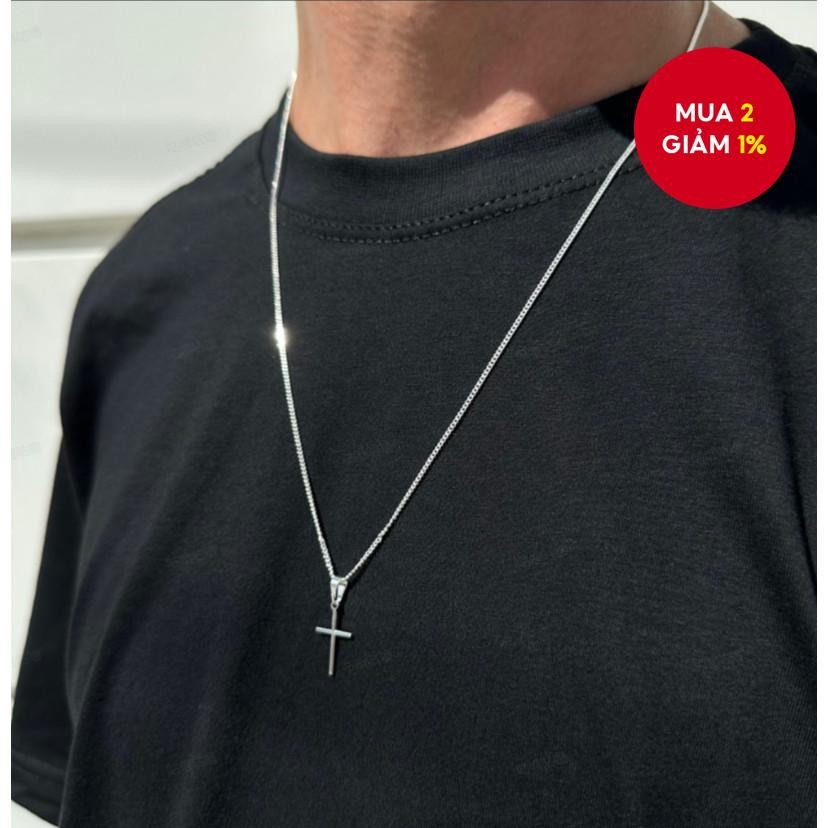 Vòng cổ mặt dây chuyền chéo tối giản dành cho nam giới Món quà trang sức thanh lịch bất kỳ dịp nào