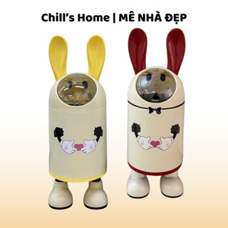 Thùng Rác Tai Thỏ Dễ Thương, Thùng Rác Hình Xinh Xắn Có Lõi Riêng, Thùng Rác Để Phòng Khách Nhà Bếp