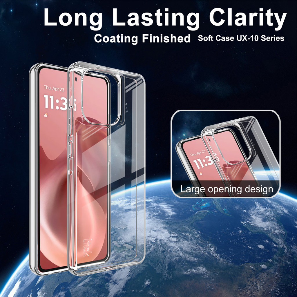 Vỏ Imak Cho Motorola Moto G86 Power / G86 5G Lớp Phủ Hoàn Thành Trong Suốt Mềm TPU Vỏ Silicon Trong 
