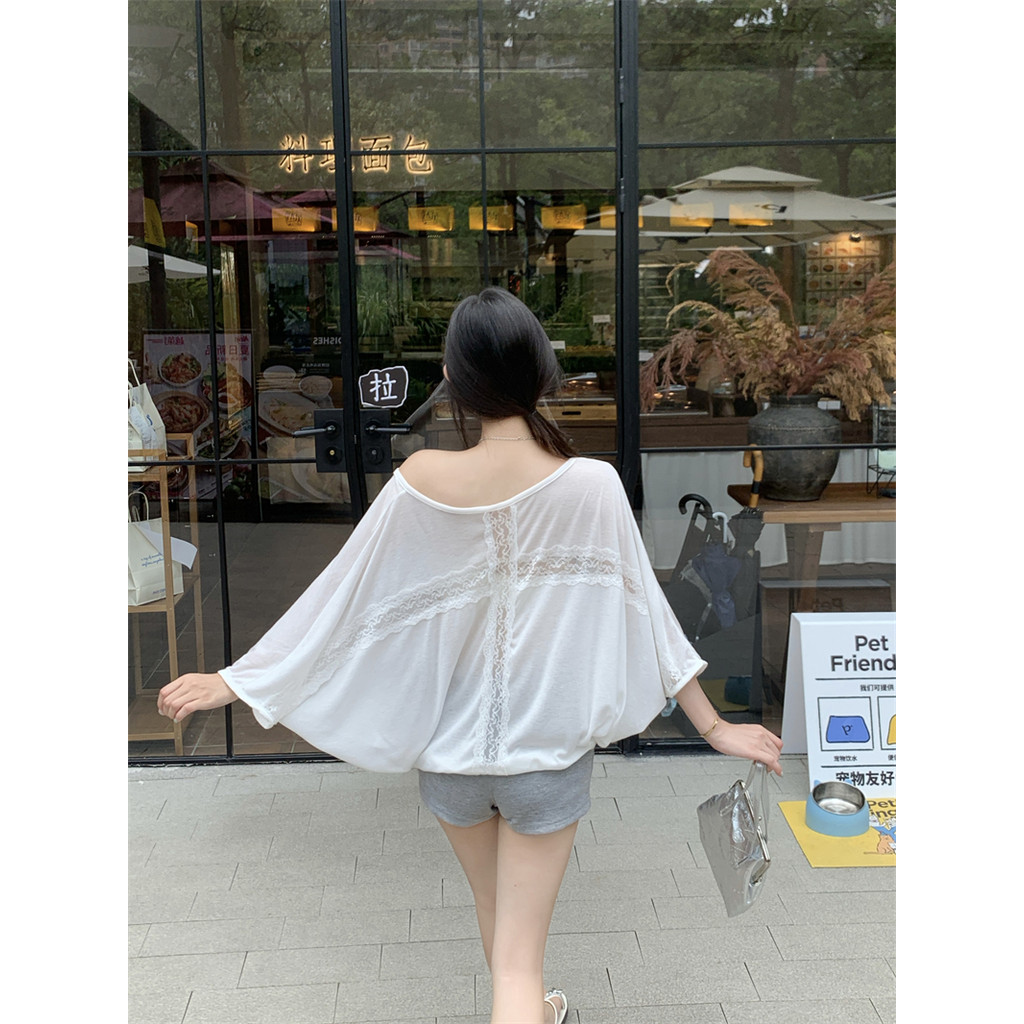 Kii Wii Áo thun thường ngày đeo vai xiên dành cho nữ mùa hè 250724 | BigBuy360 - bigbuy360.vn
