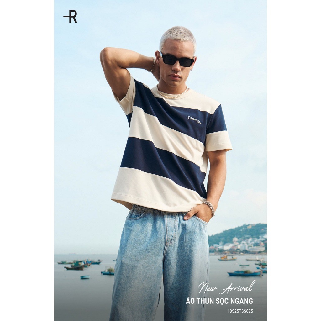 Áo thun tay ngắn nam sọc ngang.Regular - RT 10S25TSS025 | ROUTINE CÀ MAU