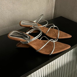  Dép cao gót Sandal nữ đế xuồng dây 5 ly chéo mũi NHỌN 789 cao 5 cm 