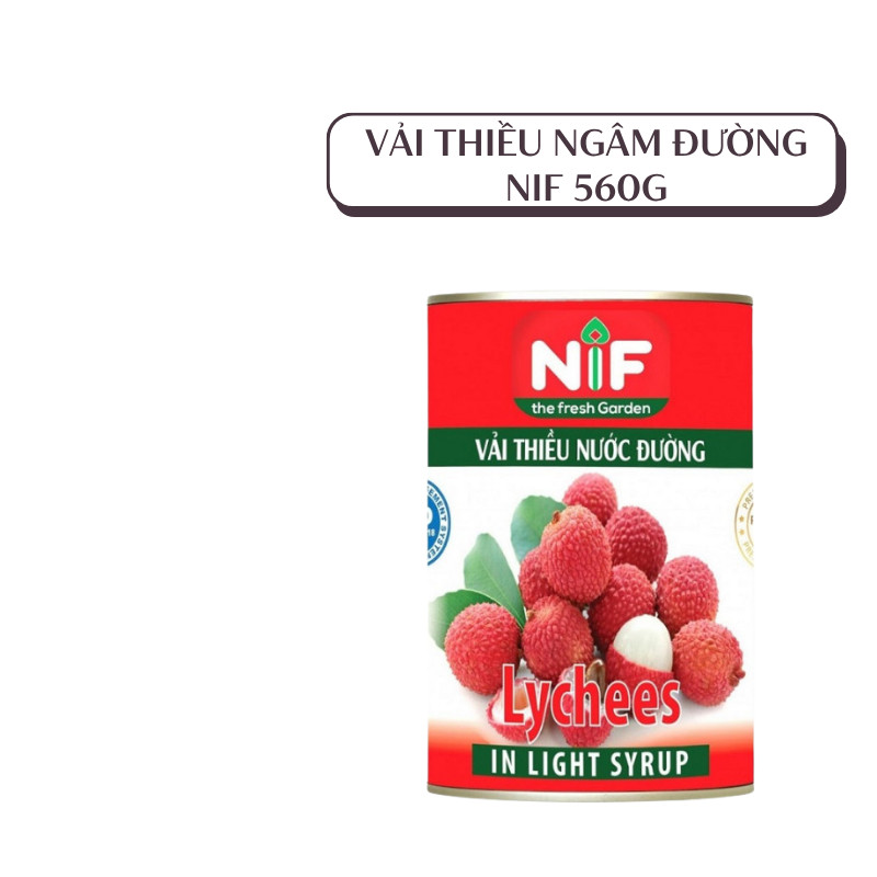 Vải Thiều Ngâm Nước Đường NIF 560g