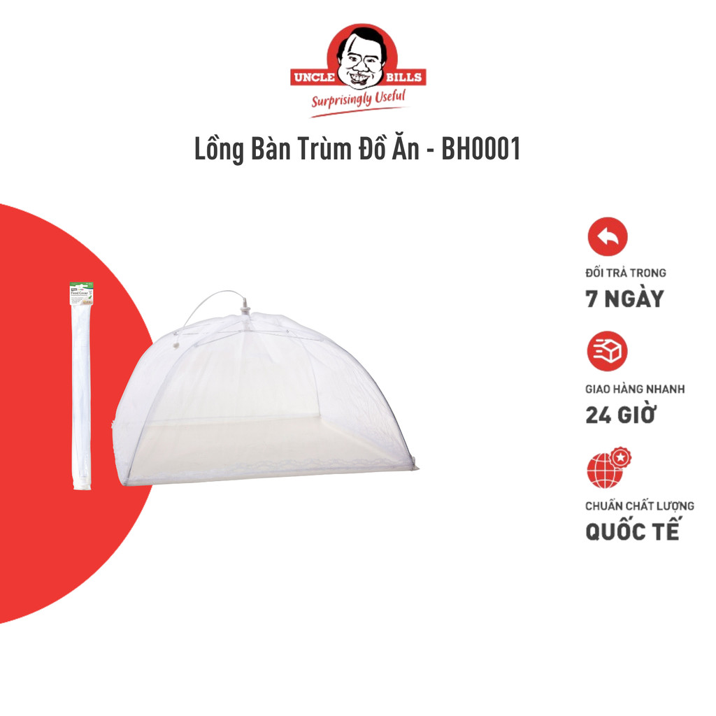 Lồng Bàn Trùm Đồ Ăn UNCLE BILLS Tiện Lợi, Bảo Quản Thực Phẩm An Toàn 40cm - BH0001