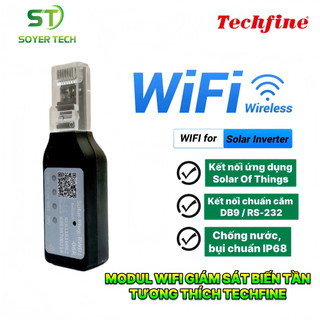 .Thiết Bị Mô-đun WiFi RS232 Giám Sát Từ Xa Cho Biến Tần TECHFINE Model Solar Plug-RWB1 TYPE NO: 06R Chuẩn IP68