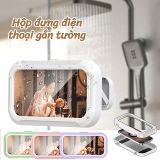 Hộp đựng điện thoại gắn tường chống nước,Hộp treo điện thoại dùng trong nhà tắm, cảm ứng dễ dàng，Có móc