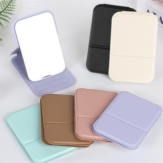  Gương trang điểm để bàn bằng da PU di động,Gương gấp mini độ phân giải cao,mang theo gương cầm tay 