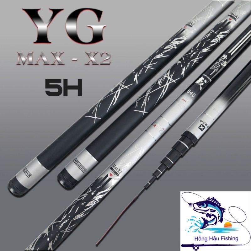 Cần câu tay YG max x2 bản F1 độ cứng 5H 28i, tặng kèm ngọn phụ và túi vải đựng cần của shop binhbb59
