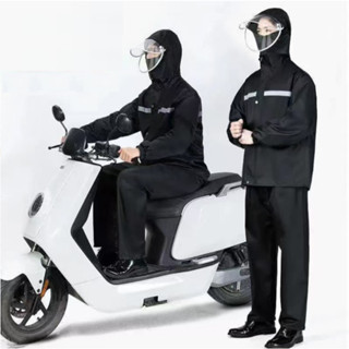  bộ đồ mưa polyester phản chiếu chất lượng cao thời trang phổ quát cho nam và nữ vải siêu dày chống gió và chống lạnh 