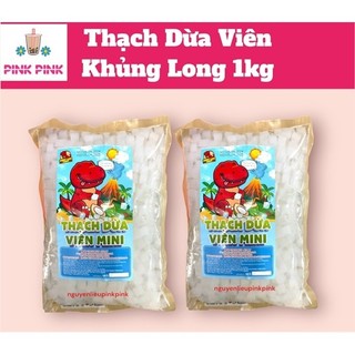 [ TÚI 1KG ] THẠCH DỪA VIÊN KHỦNG LONG TONY