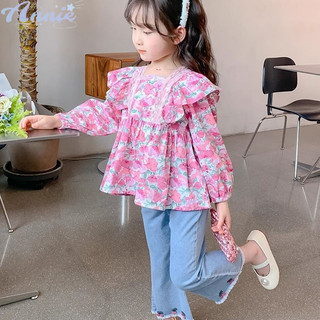 Annie Áo sơ mi bé gái Áo sơ mi thời trang Áo sơ mi trẻ em dài tay