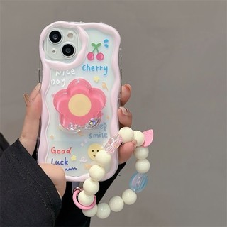 Ốp lưng For Samsung S26 S25 S24 Ultra S23 Ultra S24 Fe S23 Fe S24 Plus S23 Plus S22 Ultra S22 Plus S21 Ultra S21 Plus S21 Fe S20 Fe S25 Ultra S25 Plus J7 Prime quicksand Pink flower Bracket Bracelet soft phone case