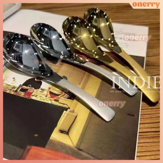 Thìa Inox Có Giá Trị Cao Ins Lưới Dày Thìa Đỏ Người Lớn Ăn Uống Canh Muỗng Gia Đình Tay Cầm Dài Muỗng Tròn onerryvn