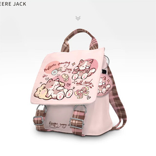 Ba lô nữ deere jack cat pink ba lô mini dễ thương