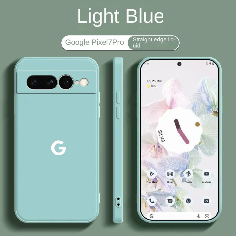 Ốp Lưng Cho Google Pixel 8 Pro Ốp Lưng TPU Silicon Lỏng Chính Hãng Cho Google Pixel 6 6A 7 8 7A 8A P