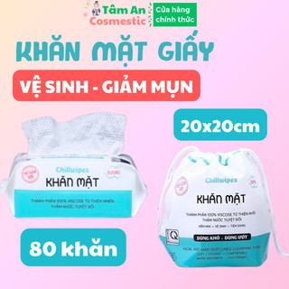 Khăn Khô Đa Năng Chillwipes, Khăn Lau Mặt Chillwipes Dạng Rút 80 Khăn
