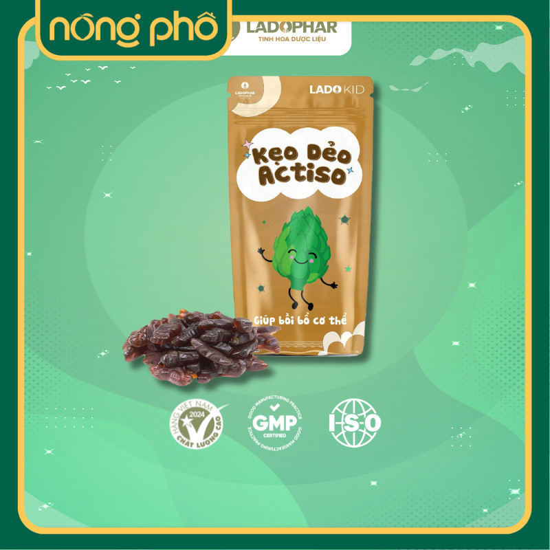 Kẹo dẻo Atiso LADOPHAR LADO KID TÚI ZIP 40G