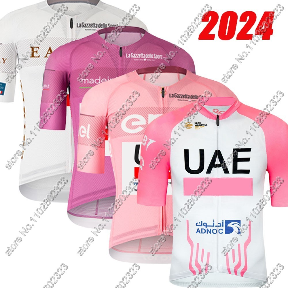 Uae Đội Tour De Ý Áo Đi Xe Đạp Tay Ngắn Mùa Hè Hồng Xanh Tím Trắng Quần Áo Xe Đạp Đường Bộ Áo Sơ Mi Xe Đạp