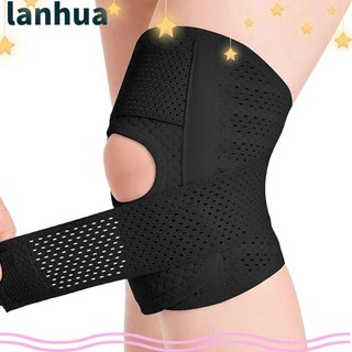 Lanhua 1 CÁI Hỗ trợ đầu gối, Có thể điều chỉnh với Bộ ổn định bên Miếng đệm đầu gối, Nẹp đầu gối chuyên nghiệp nén thoáng khí cho khớp giảm chấn thương thể thao