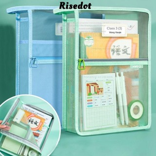 Túi đựng hồ sơ trong suốt, Túi đựng lưới Nylon đa chức năng, Túi đựng dữ liệu dày di động dung tích lớn Đồ dùng văn phòng trường học