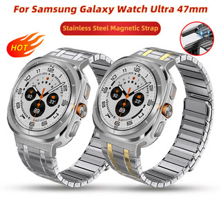 Dây đeo từ tính bằng kim loại Dây thép không gỉ Dây đeo đồng hồ doanh nghiệp sang trọng cho Samsung Galaxy Watch Ultra 47mm