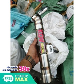Pô xe máy: Pô Kou chất liệu Inox Không nỉ dùng cho các loại xe Phụ Kiện Phụ Tùng