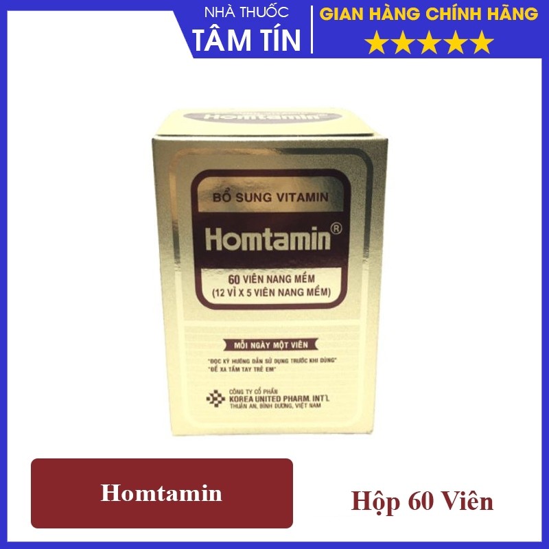 Homtamin Korea không có sâm - Bổ sung Vitamin và muối khoáng Hộp 12 vỉ x 5 viên
